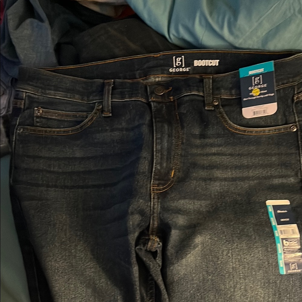 George Men's Bootcut Jeans - Dark Blue